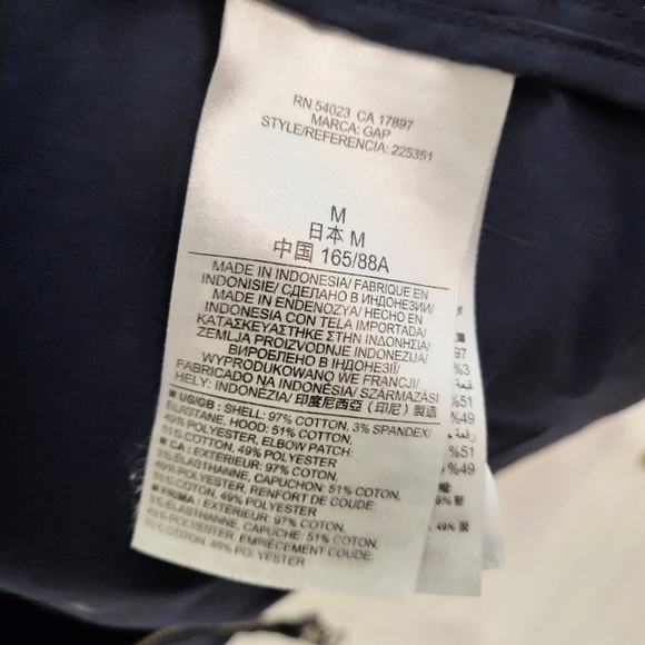 GAP Utility Jacket Military Style Navy Women's Size M - Picture 9 of 11